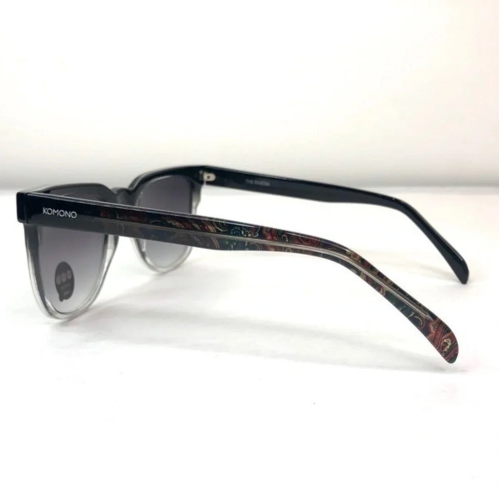 KOMONO Riviera Paisley Sunglasses NEW gray black